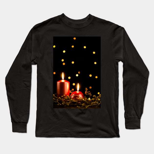 Christmas candles Long Sleeve T-Shirt by homydesign